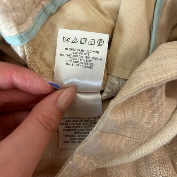 Anthropologie Elevenses High Waist Wide Split Leg
Linen Pants NWT Size 0 - Picture 12 of 13